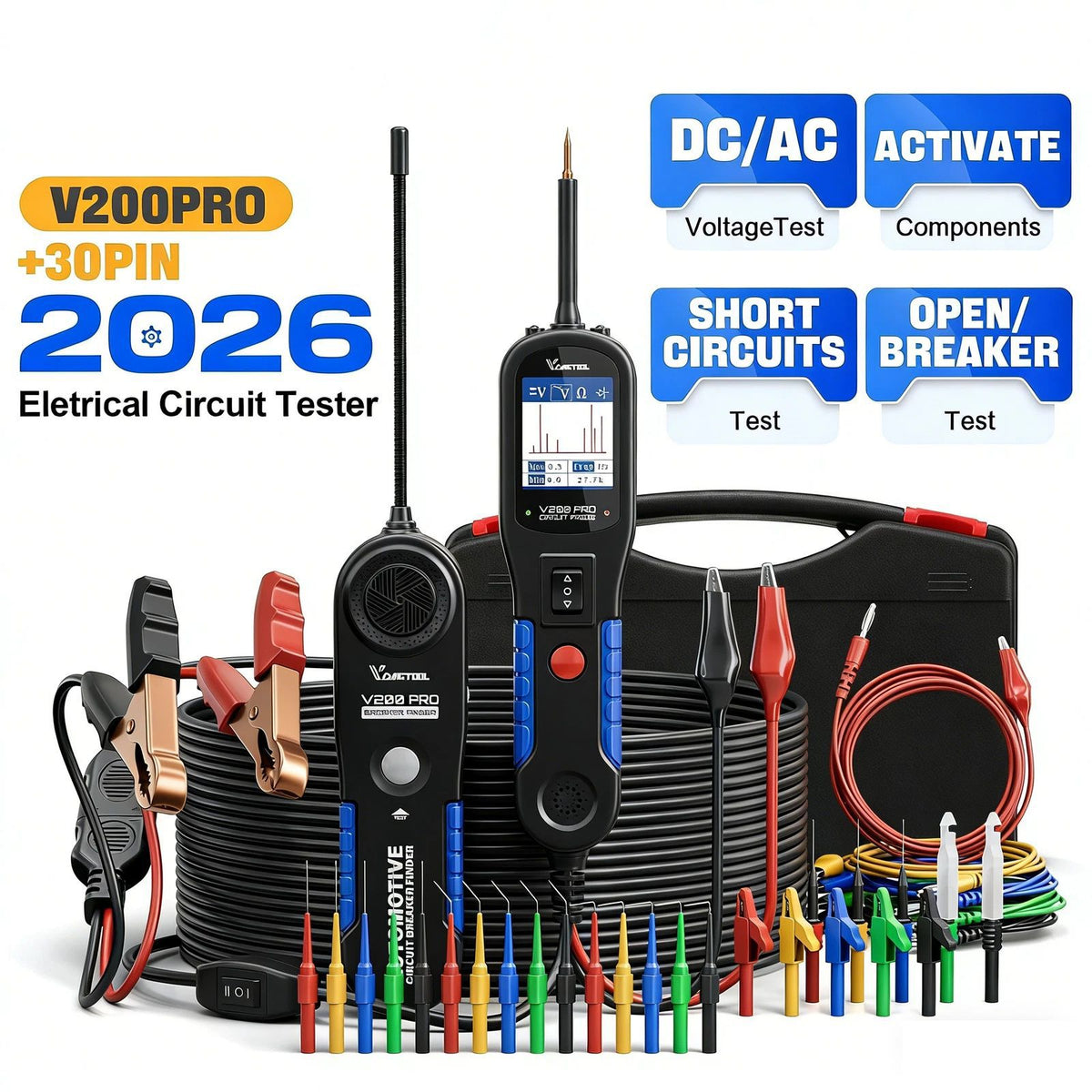VdiagTool V200 Pro Kit Electrical Short/Open Breaker Finder VdiagTool V200 Pro Kit Electrical Short/Open Breaker Finder