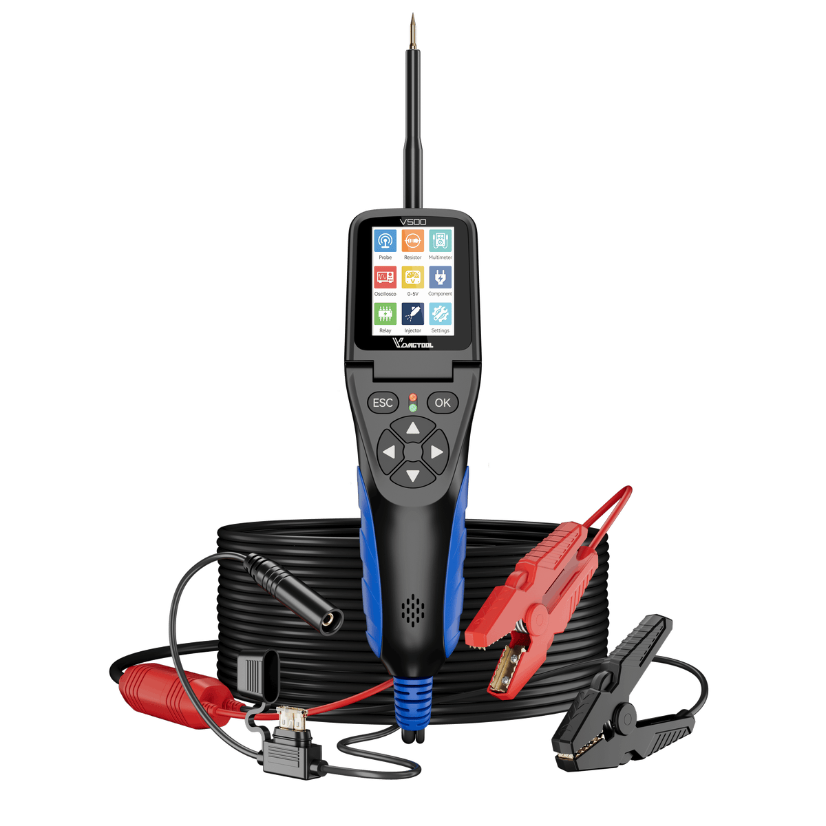 VdiagTool V500 Circuit Power Probe Multimeter Fuel Injector Tester