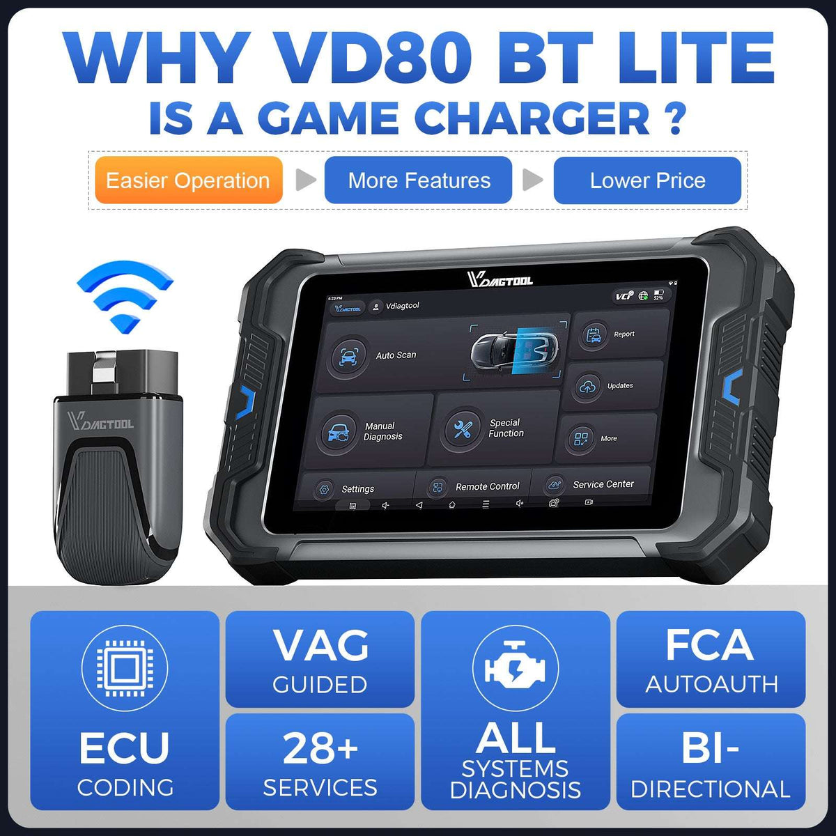 VdiagTool 2026 Diagnostic Scanner Tool | VD80BT Lite – VdiagTool