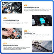 locating short circuits,4/5-terminal relay test,fuel injector test,component activation