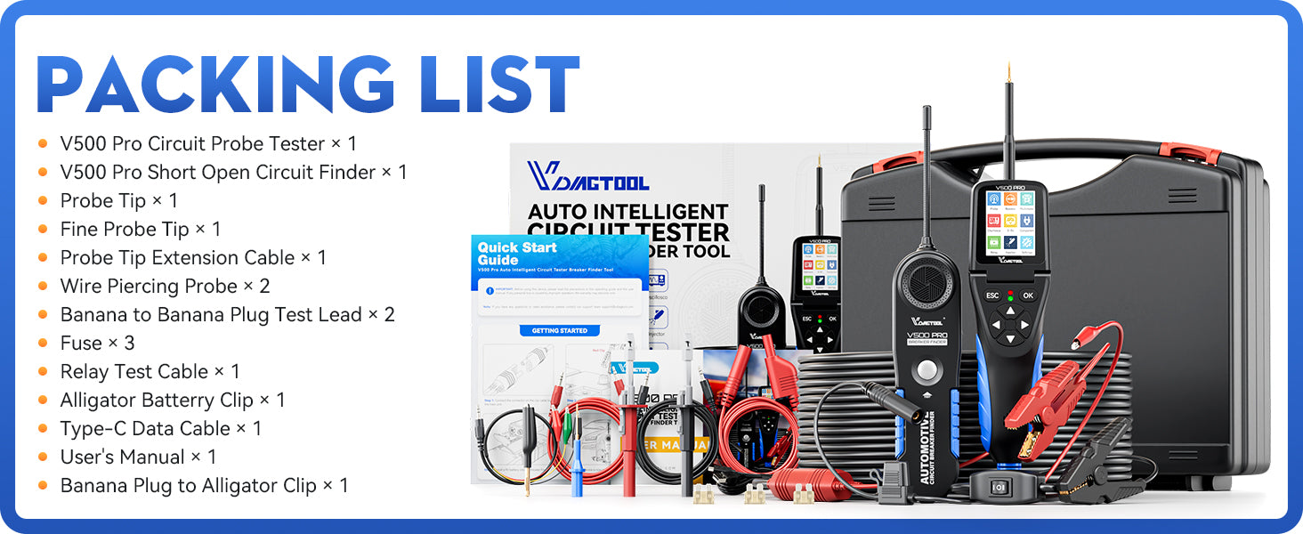 v500 pro packing list