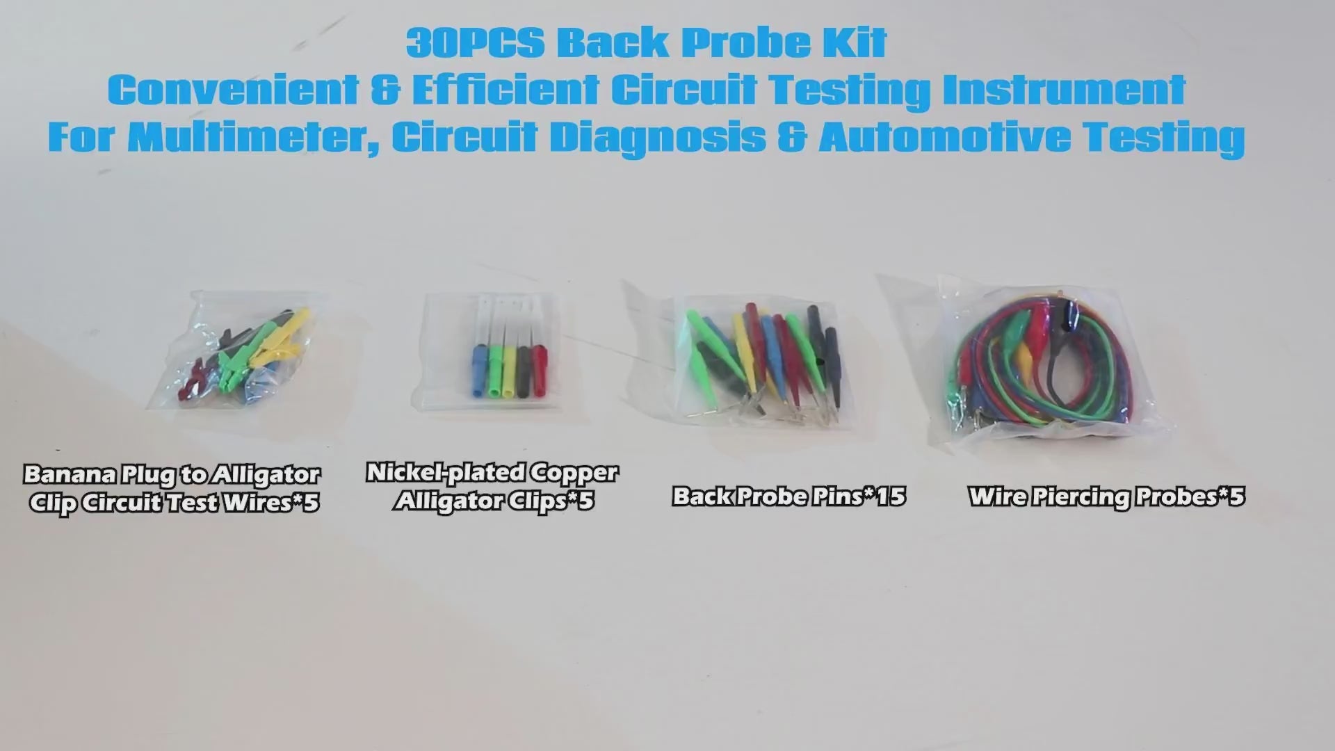 ビデオをロード: v200 pro upgrade kit 30pcs back probe kit