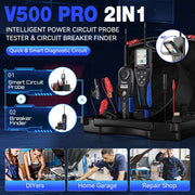 v500pro 2in1  intelligent power circuit probe tester & circuit breaker finder