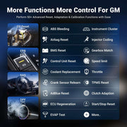 more functions more control for gm, perform 50+advanced reset,adaptation calibration functions with ease