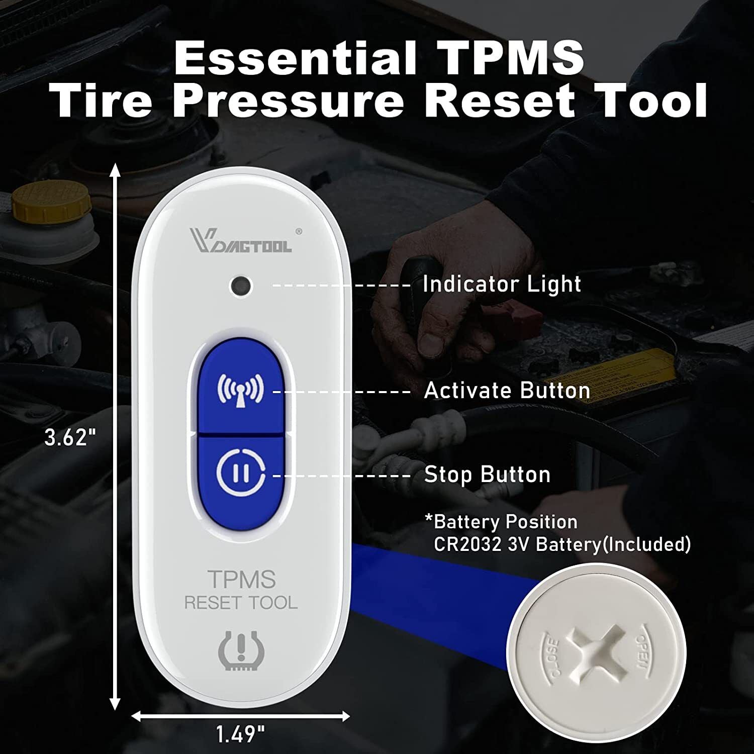 essential tpms tire pressure reset tool