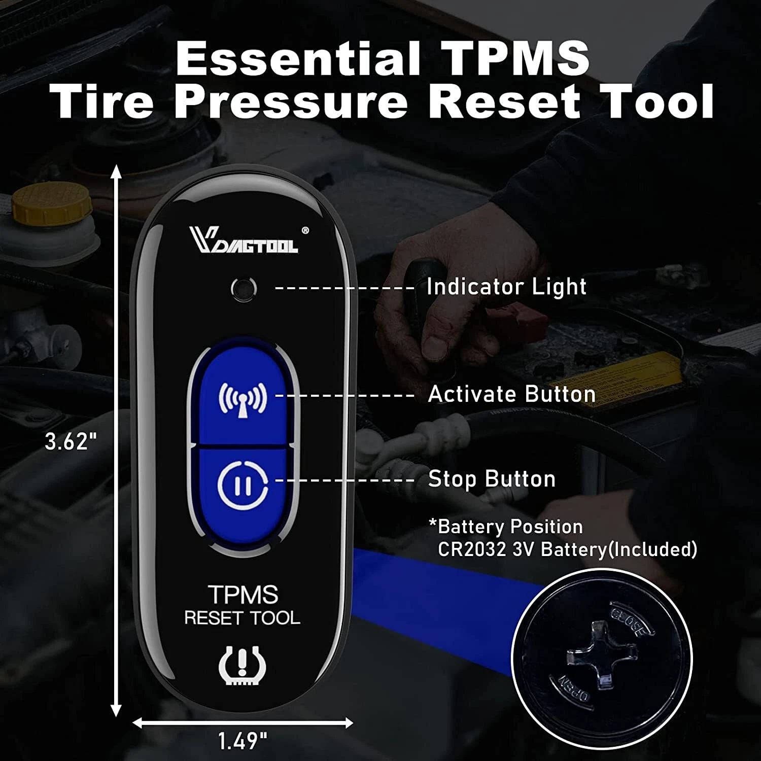 essential tpms tire pressure reset tool