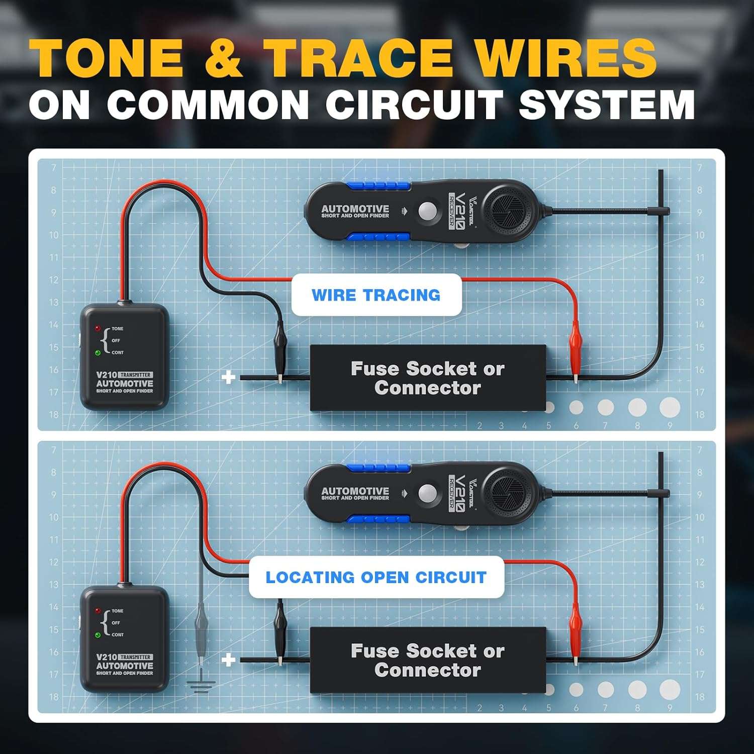tone & trace wires on common circuit system