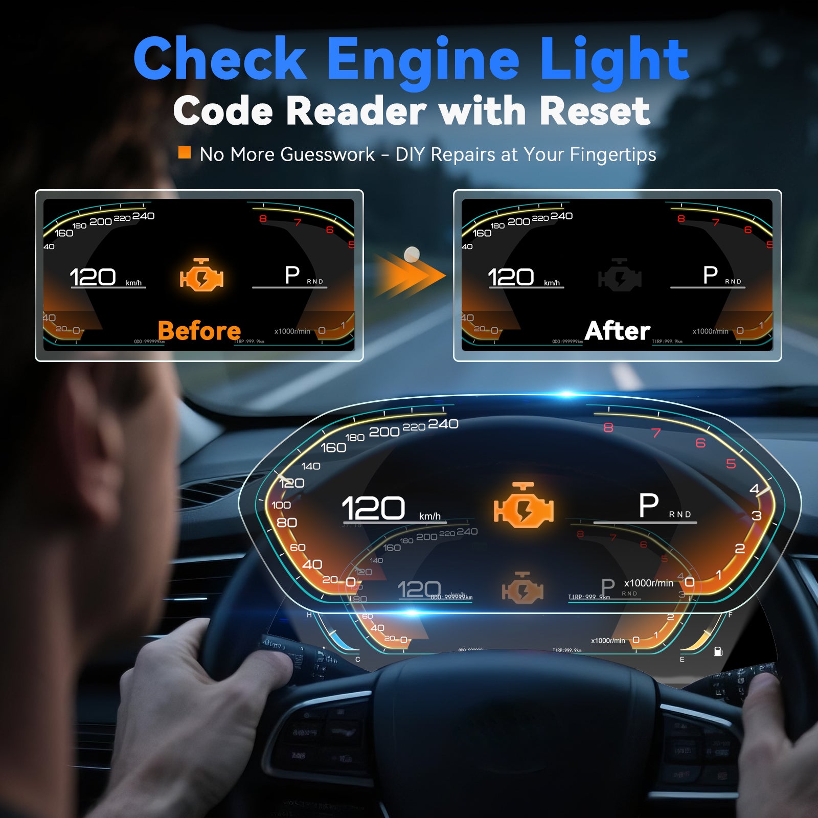check engine light code reader with reset