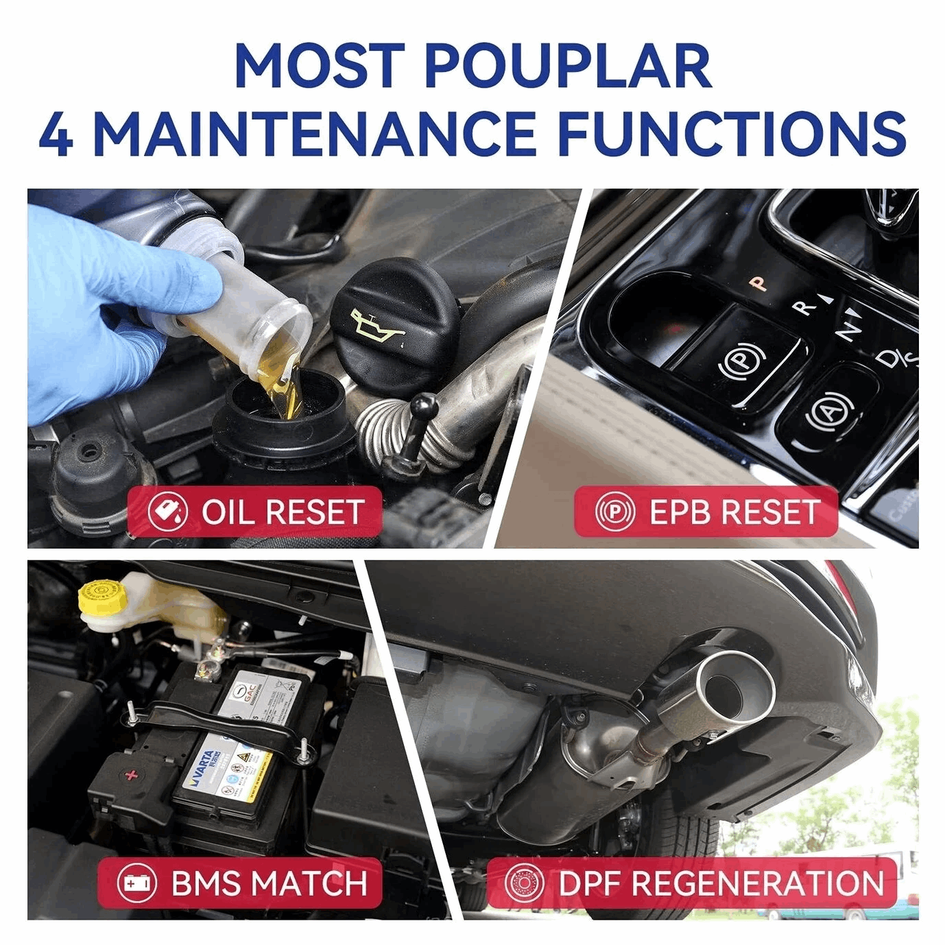 most pouplar 4 maintenance functions