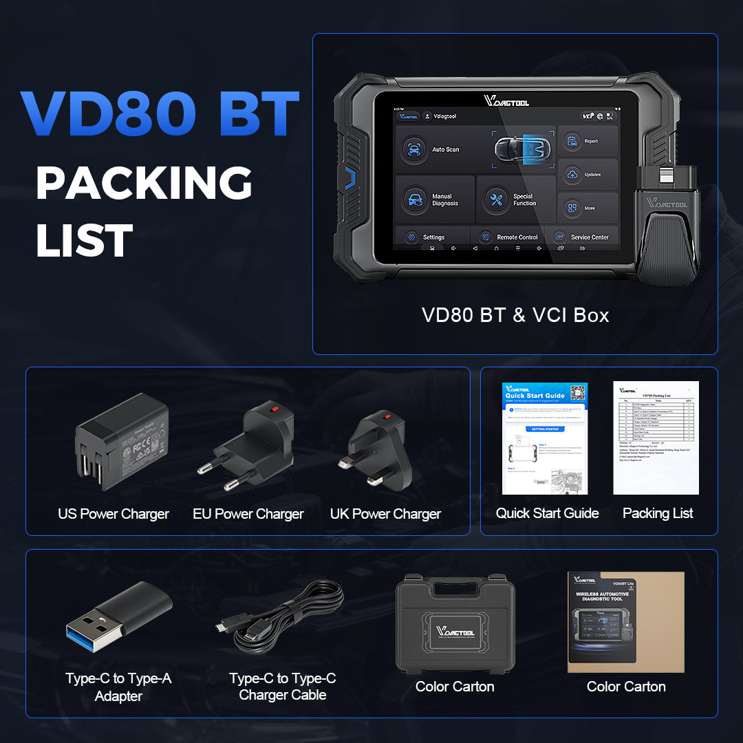 vd80bt packing list
